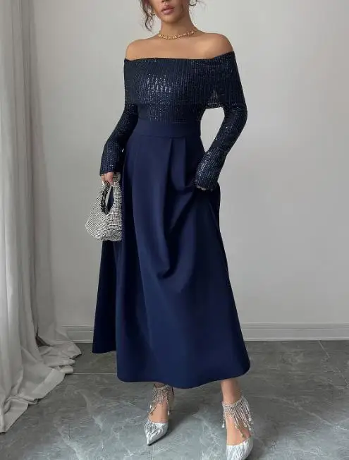 2026 Elegant Sexy New Fashion Casual Autumn/winter Elegant Splicing Long Sleeve Long Skirt Dress Women's Wear
2026 Elegant Sexy New Fashion Casual Autumn/winter Elegant Splicing Long Sleeve Long Skirt Dress Women's Wear