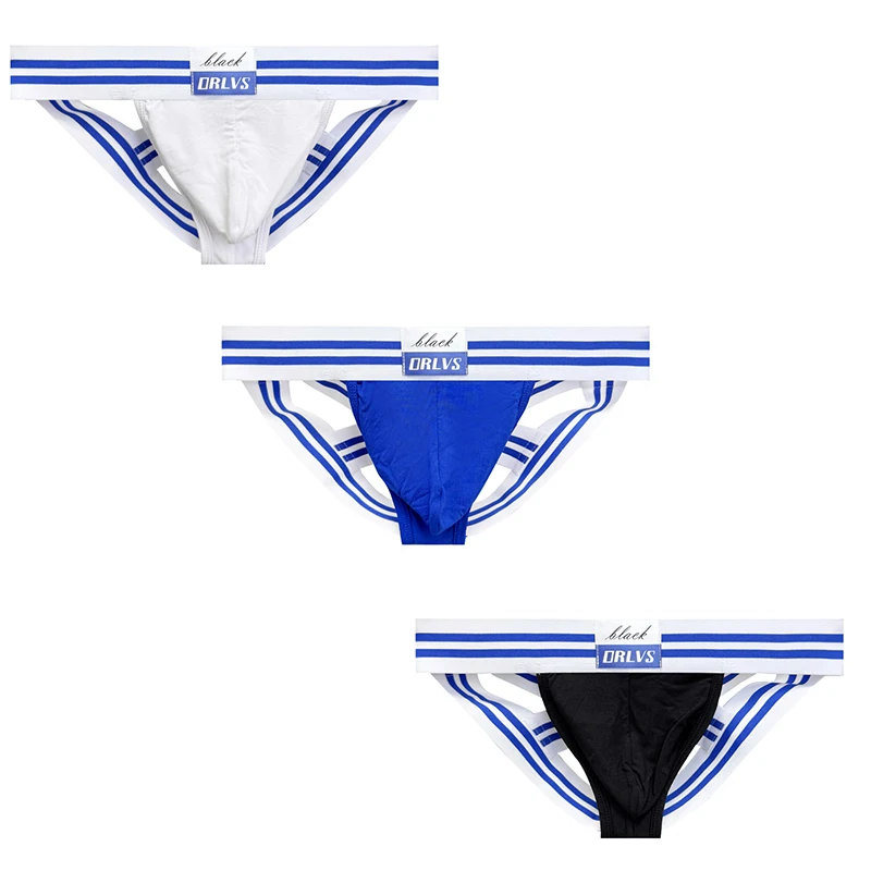 3 PCS Men's ORLVS Jockstraps with Striped Waistband U Convex Pouch Modal Sport Underwear Mixed Color
3 PCS Men's ORLVS Jockstraps with Striped Waistband U Convex Pouch Modal Sport Underwear Mixed Color