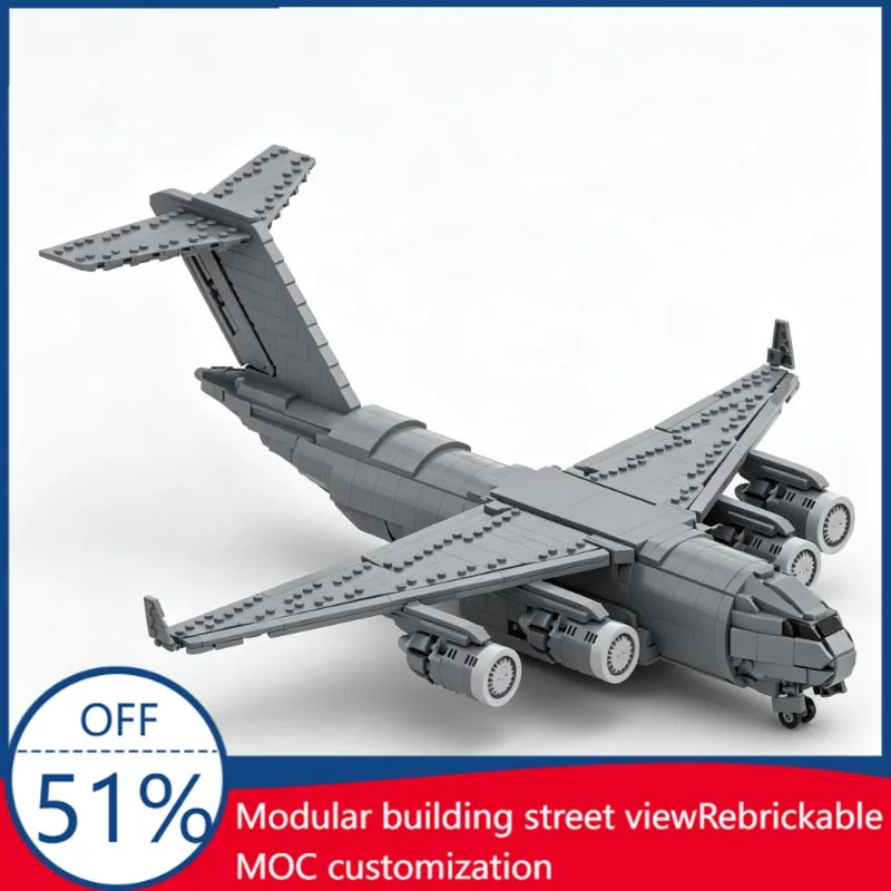 1465PCS MOC USAF Boeing C-17 Globemaster III 1:100 Scale Military Transport Aircraft Model Custom Building Blocks Assembly Toy
1465PCS MOC USAF Boeing C-17 Globemaster III 1:100 Scale Military Transport Aircraft Model Custom Building Blocks Assembly Toy