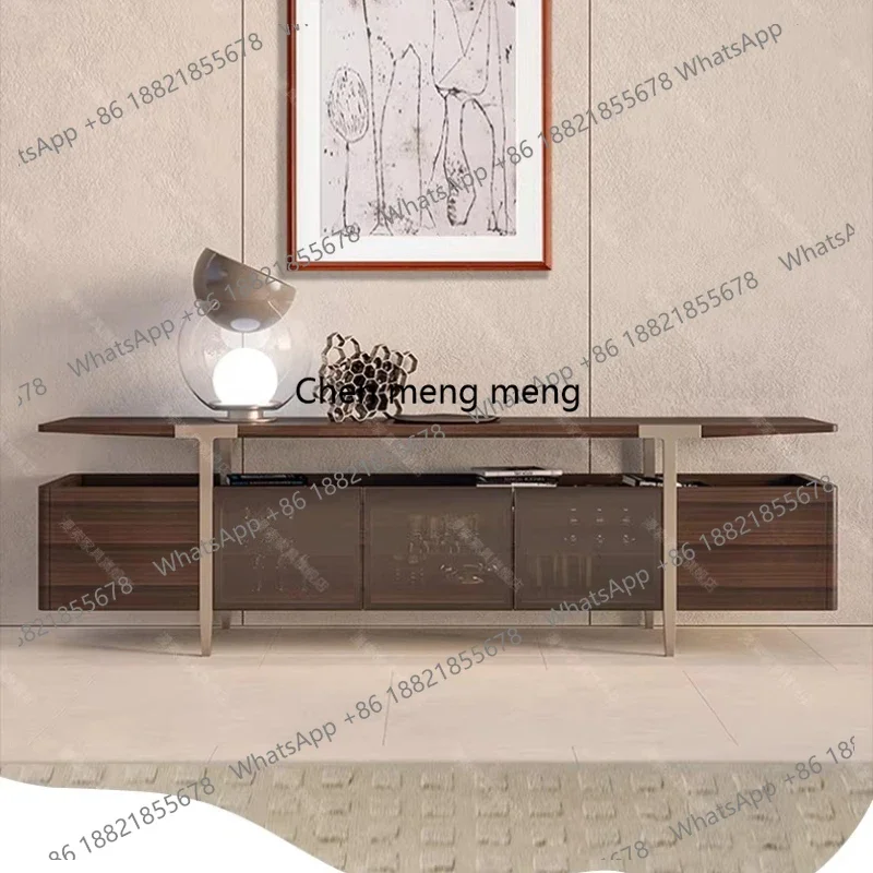 E136Italian minimalist TV cabinet high-end, tempered glass, Nordic solid wood stainless steel floor cabinet
E136Italian minimalist TV cabinet high-end, tempered glass, Nordic solid wood stainless steel floor cabinet