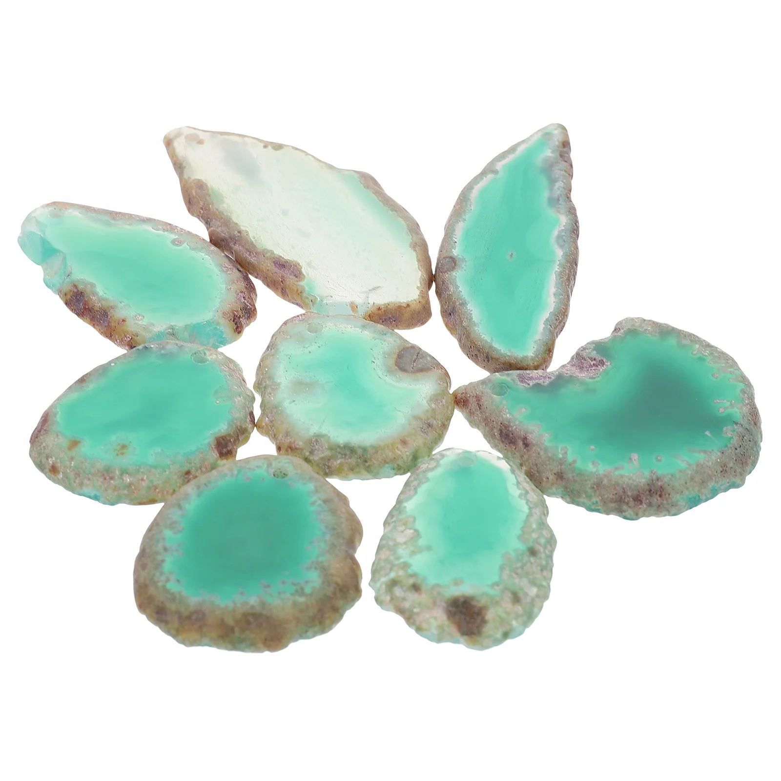 8 Pcs Agate Slices Natural Green 20x50mm Porous Pendant DIY Necklace Decor H Supplies Jewelry Making Accessories
8 Pcs Agate Slices Natural Green 20x50mm Porous Pendant DIY Necklace Decor H Supplies Jewelry Making Accessories