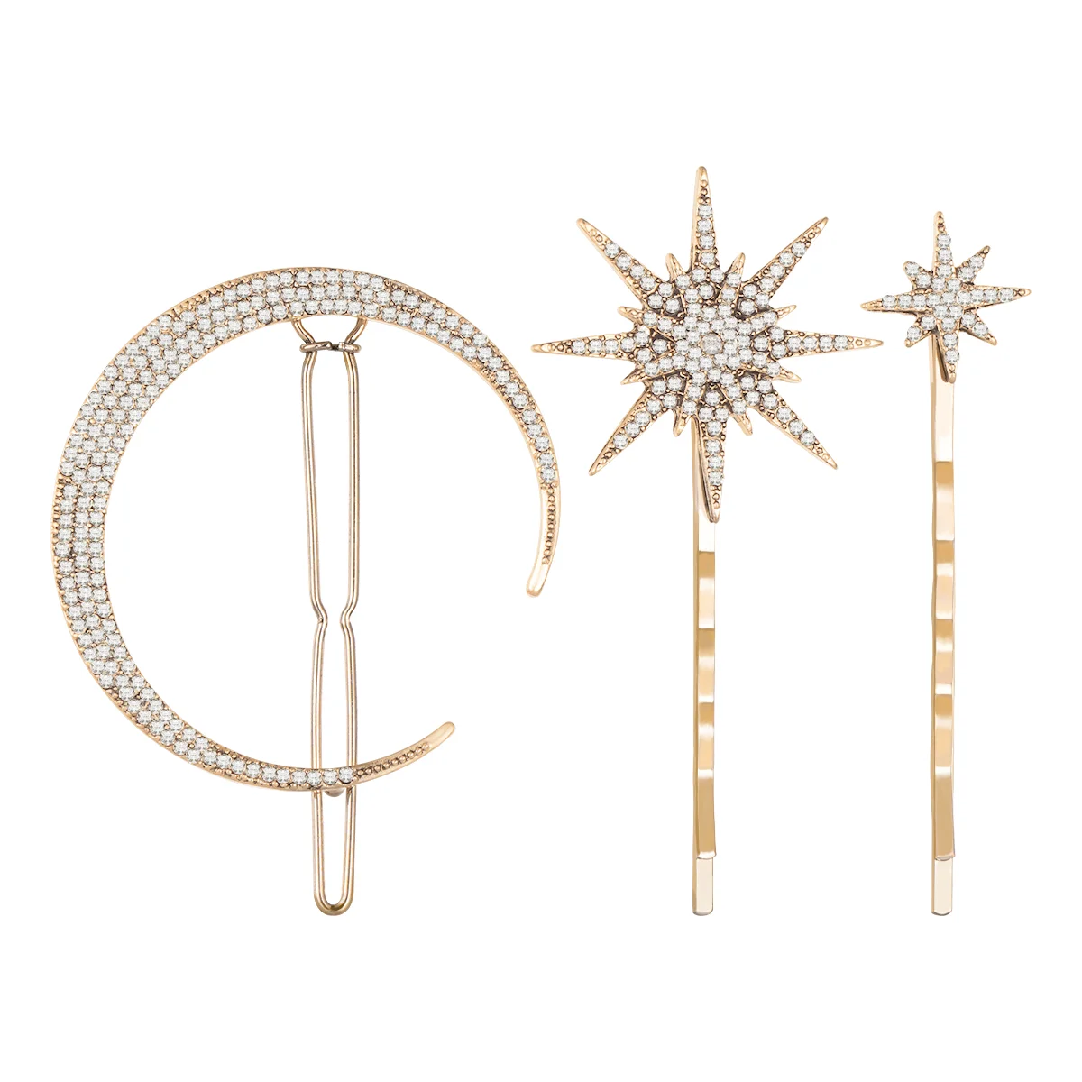 Frcolor 3pcs Vintage Hair Pin Moon Snowflake Star Hair Clip Barrette Hair Accessories for Women Girls
Frcolor 3pcs Vintage Hair Pin Moon Snowflake Star Hair Clip Barrette Hair Accessories for Women Girls
