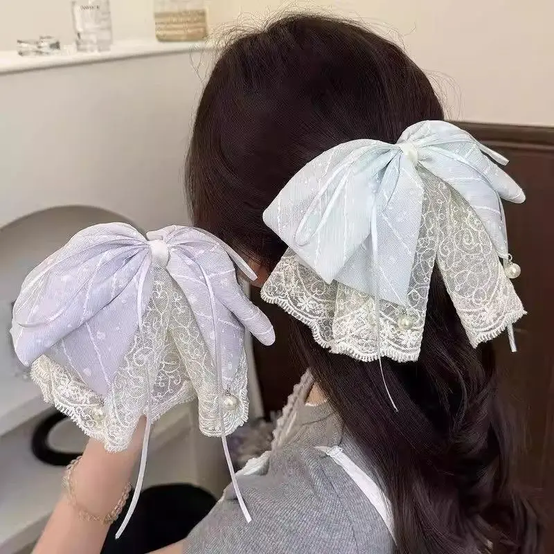 1PC Lace Satin Bow Hair Clip, Elegant lue Hair Accessory, Feminine Lace Bow Hair Decor, Stylish Daily Hair Ornament
1PC Lace Satin Bow Hair Clip, Elegant lue Hair Accessory, Feminine Lace Bow Hair Decor, Stylish Daily Hair Ornament