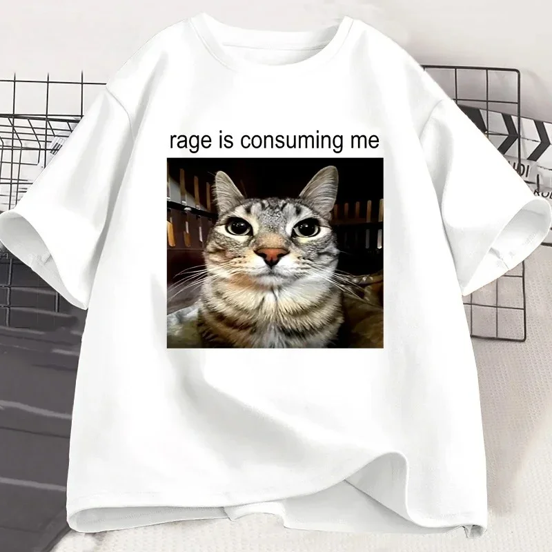 Anger Is Consuming Me, Staring At The Cat Expression Pack T-shirt Casual Short-sleeved T-shirt Women's Cat Lover T-shirt Y2K Top
Anger Is Consuming Me, Staring At The Cat Expression Pack T-shirt Casual Short-sleeved T-shirt Women's Cat Lover T-shirt Y2K Top