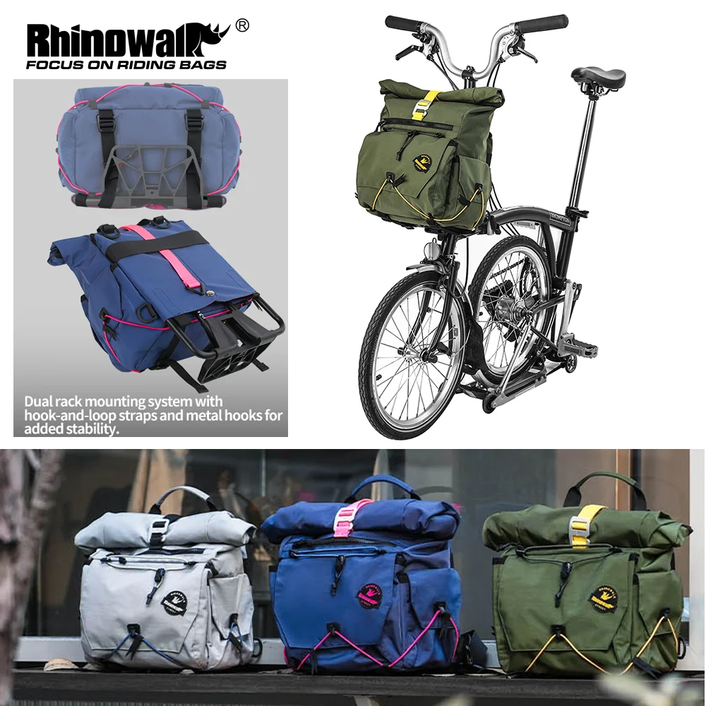 Rhinowalk Bike Handlebar Bag 17L Front Basket Bag Cycling Backpack Storage Bag With MOLLE System Rack Support For Brompton Dahon
Rhinowalk Bike Handlebar Bag 17L Front Basket Bag Cycling Backpack Storage Bag With MOLLE System Rack Support For Brompton Dahon