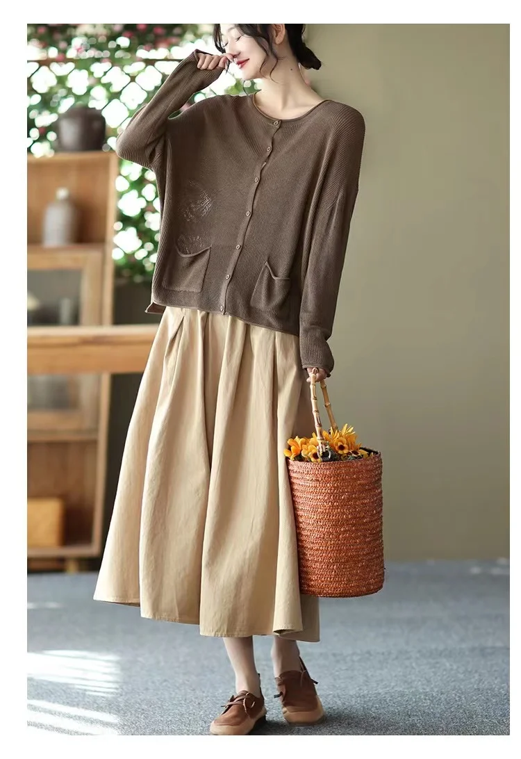 Свободная юбка трапециевидной формы миди, женская рабочая одежда больших размеров, художественная винтажная хлопковая летняя юбка с высокой талией и высокой талией
Свободная юбка трапециевидной формы миди, женская рабочая одежда больших размеров, художественная винтажная хлопковая летняя юбка с высокой талией и высокой талией