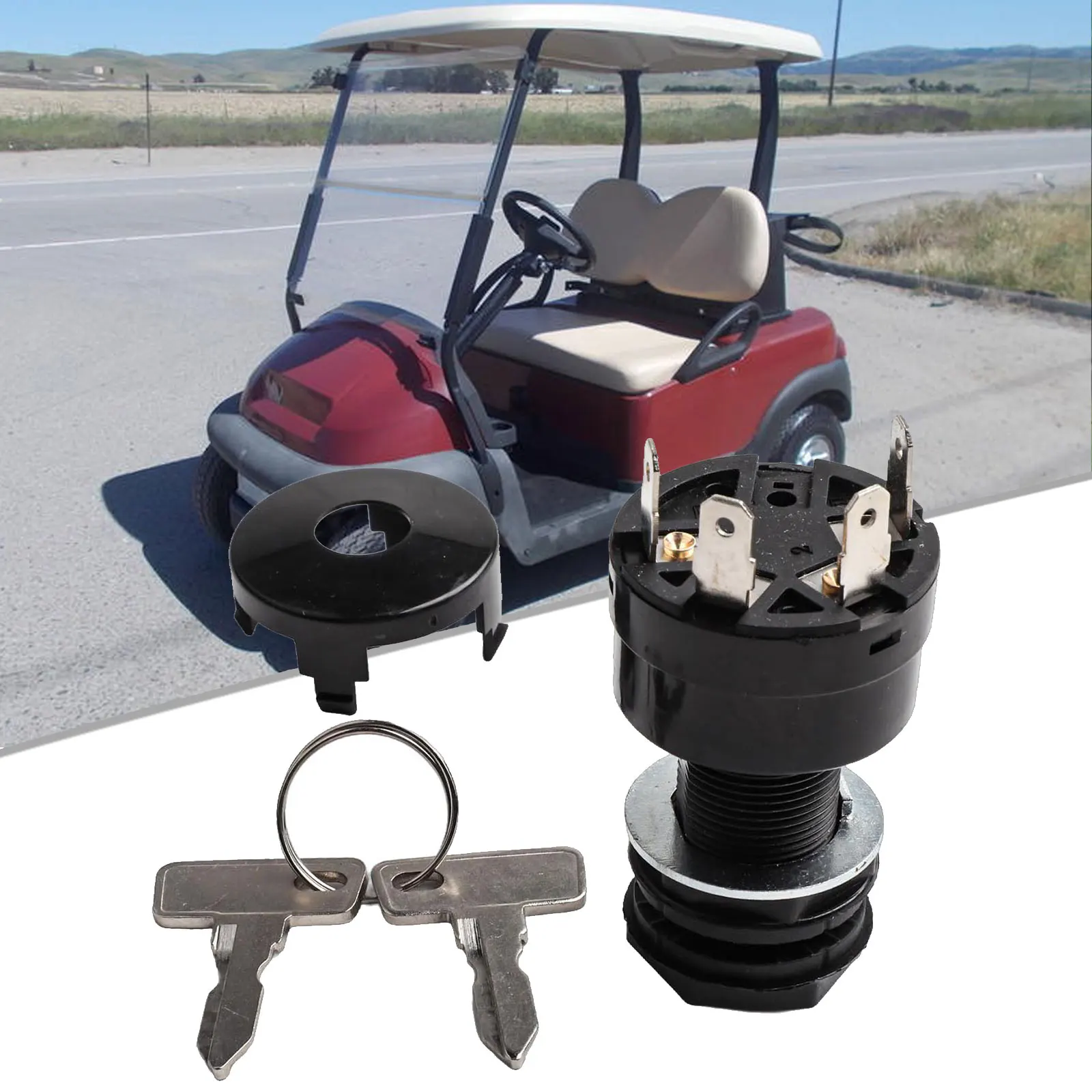 Ignition Key Switch Designed to Replace OE# 1025151 01 in All Compatible For Club Cars from 2004 Onward Includes Two Keys
Ignition Key Switch Designed to Replace OE# 1025151 01 in All Compatible For Club Cars from 2004 Onward Includes Two Keys