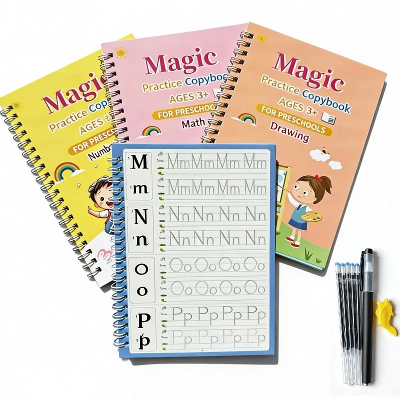 Writing Groove Book, 4 English Calligraphy Practice Sets, Alphanumeric Practice Book, Letter Writing Activity Practice Book
Writing Groove Book, 4 English Calligraphy Practice Sets, Alphanumeric Practice Book, Letter Writing Activity Practice Book
