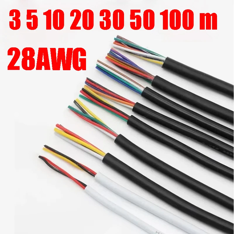 28AWG LED Strip Cable 2 3 4 5 6 7 8 10 Cores 12v Electrical Wire Flexible Electronic Audio Wire For Speakers USB Mouse Headphone
28AWG LED Strip Cable 2 3 4 5 6 7 8 10 Cores 12v Electrical Wire Flexible Electronic Audio Wire For Speakers USB Mouse Headphone