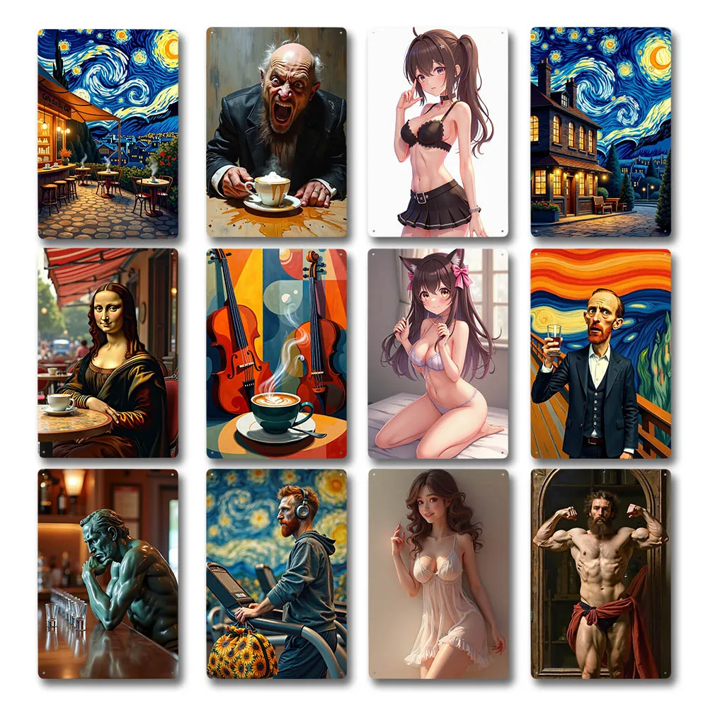Artistic Masterpieces Beauties Vintage Tin Signs Decor Man Cave Cafe Restaurant Decoration Gift for Art Lovers
Artistic Masterpieces Beauties Vintage Tin Signs Decor Man Cave Cafe Restaurant Decoration Gift for Art Lovers
