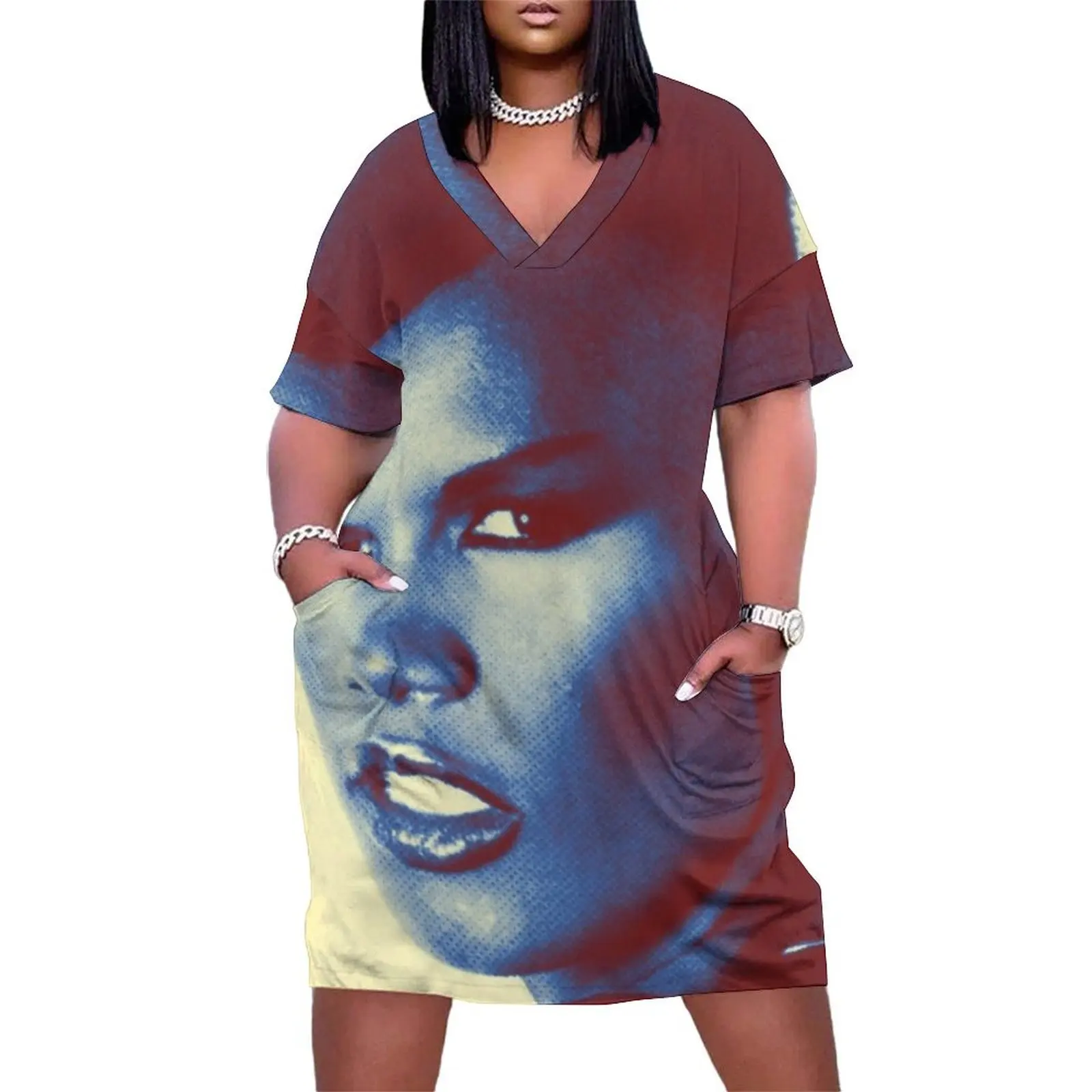 Grace Jones Loose Pocket Dress Woman's evening dress summer dresses womens 2025 dress party night
Grace Jones Loose Pocket Dress Woman's evening dress summer dresses womens 2025 dress party night