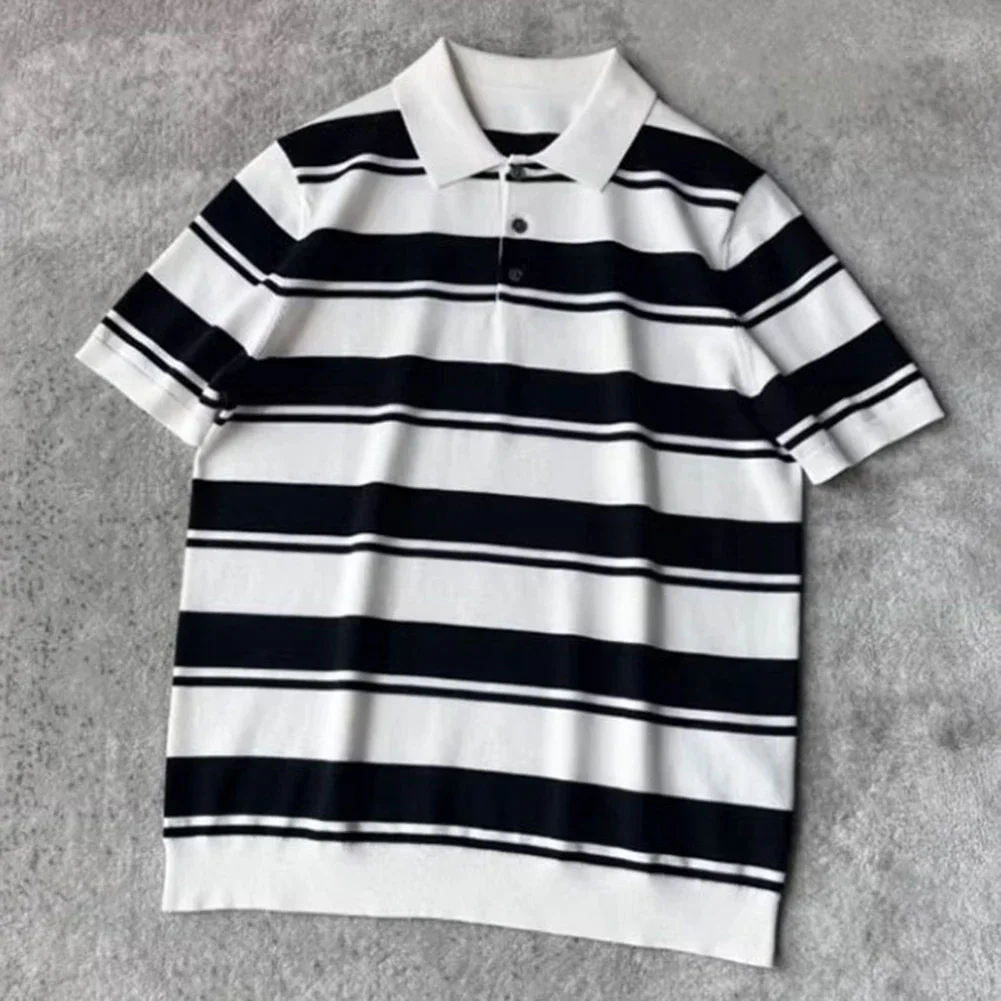 Men's Summer Striped Contrast Color Short Sleeve Lapel T-Shirt Hombre Fashion Casual Top Breathable Tops Tees T-Shirts
Men's Summer Striped Contrast Color Short Sleeve Lapel T-Shirt Hombre Fashion Casual Top Breathable Tops Tees T-Shirts