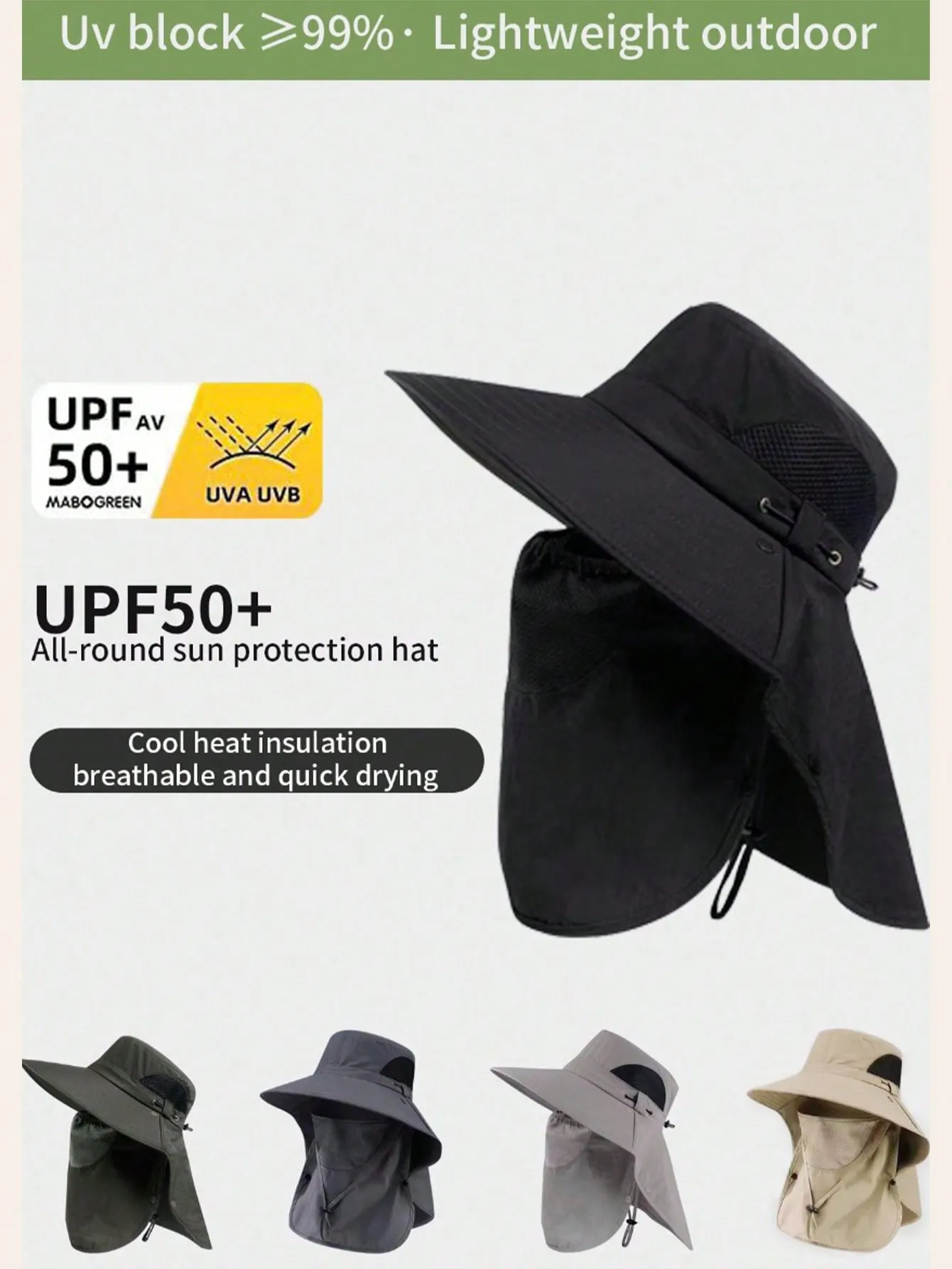 1pc Unisex Sunproof Sun Hat With Neck Cover, Breathable Fishing Hiking Bucket Hat Outdoor Spring Summer, Camouflage Pattern Random
1pc Unisex Sunproof Sun Hat With Neck Cover, Breathable Fishing Hiking Bucket Hat Outdoor Spring Summer, Camouflage Pattern Random