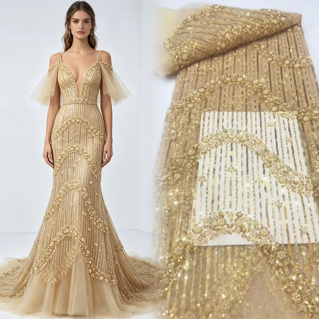 Handmade French Tulle Lace Fabric 2026 High Quality 3D Flower Embroidery African Beads Lace Fabric for Women Dresses
Handmade French Tulle Lace Fabric 2026 High Quality 3D Flower Embroidery African Beads Lace Fabric for Women Dresses