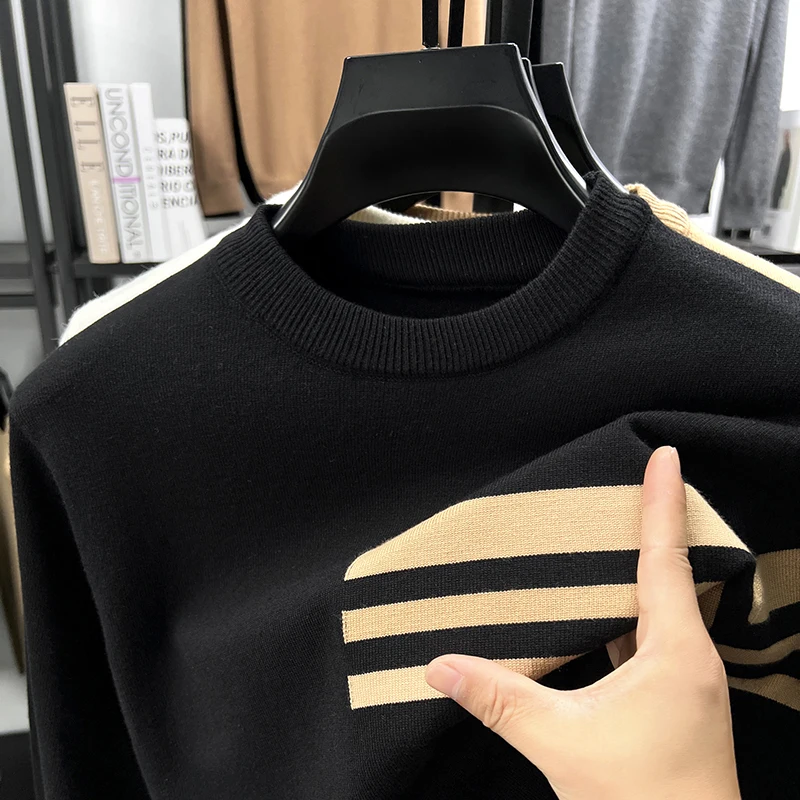Original Design Men's O-Neck Pullover Knitted Spring Autumn New Contrast Color Long Sleeve Sweater Fashion Casual Trend Menswear
Original Design Men's O-Neck Pullover Knitted Spring Autumn New Contrast Color Long Sleeve Sweater Fashion Casual Trend Menswear