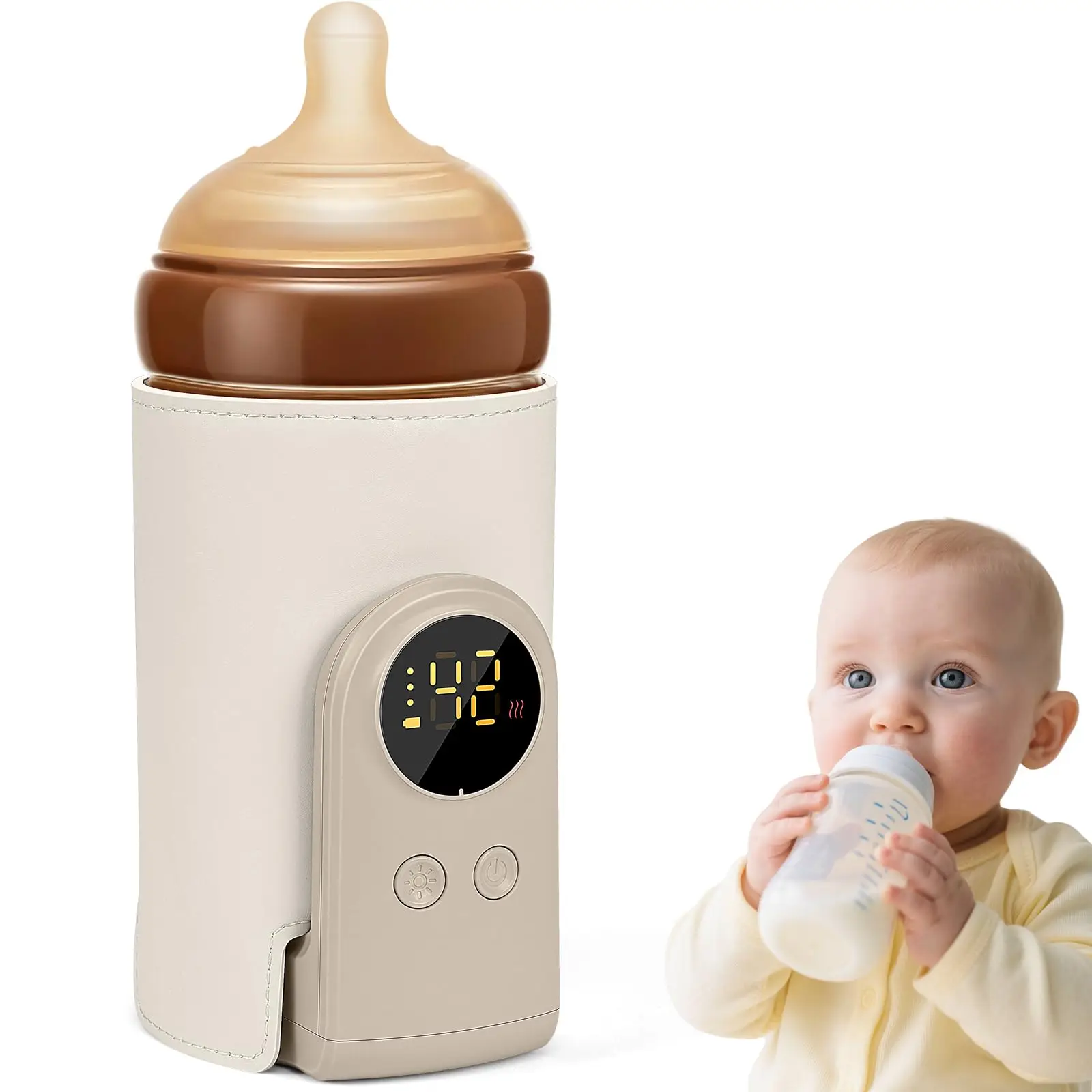 Compact Wireless Bottle Warmer, Water-Free Milk Heater, Great for Middle-of-the-Night Feeds & Travel, with Night Light
Compact Wireless Bottle Warmer, Water-Free Milk Heater, Great for Middle-of-the-Night Feeds & Travel, with Night Light