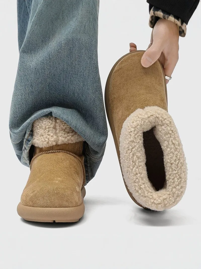 Small Potato Men's Winter Snow Boots Fleece Lined Fur Integrated Anti-Slip Cotton Shoes Warm Cold Resistant Leather And Fur B...
Small Potato Men's Winter Snow Boots Fleece Lined Fur Integrated Anti-Slip Cotton Shoes Warm Cold Resistant Leather And Fur B...