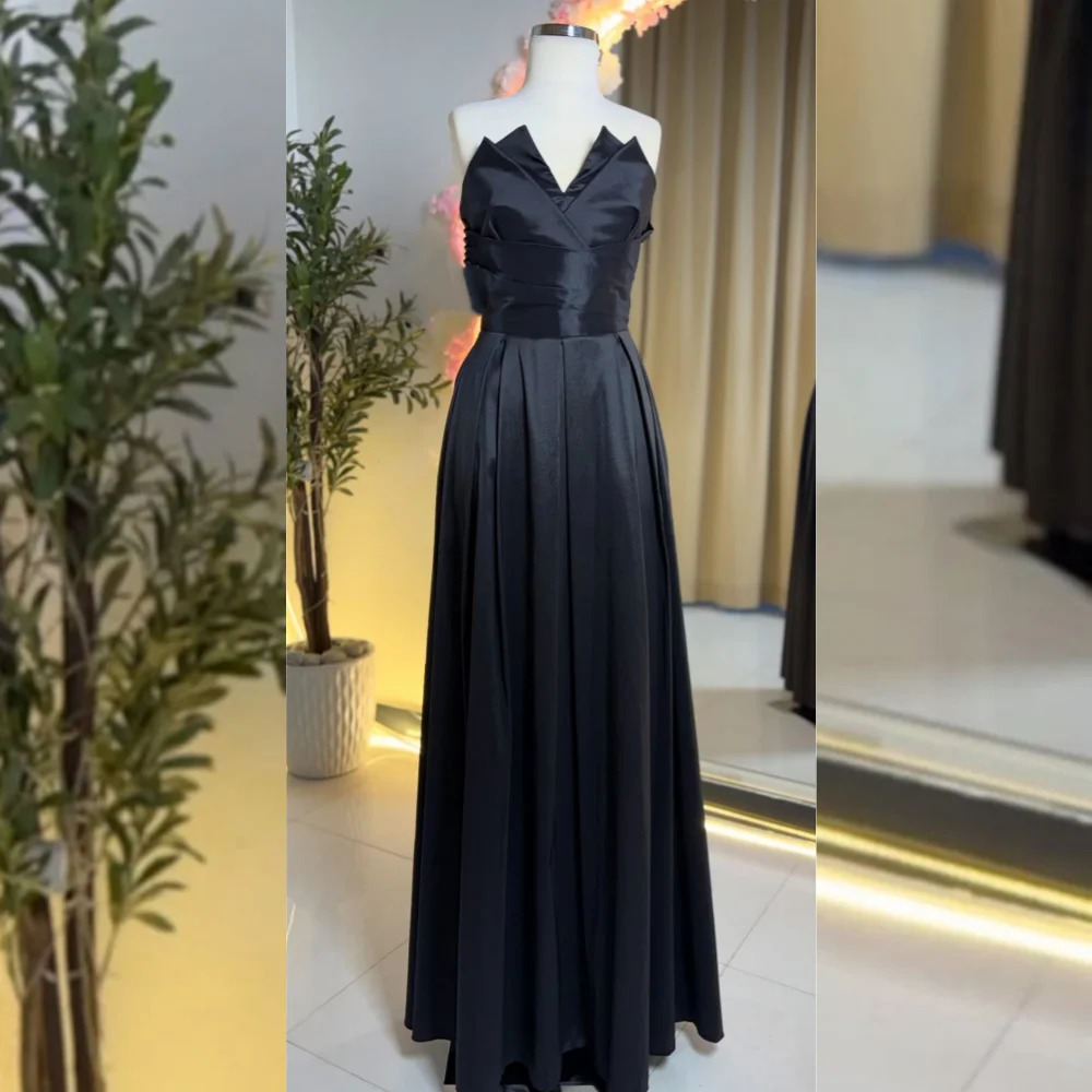 Customized Exquisite Charmeuse Pleat A-line Strapless Long Dresses Bespoke Occasion Sizes Available Classic
Customized Exquisite Charmeuse Pleat A-line Strapless Long Dresses Bespoke Occasion Sizes Available Classic