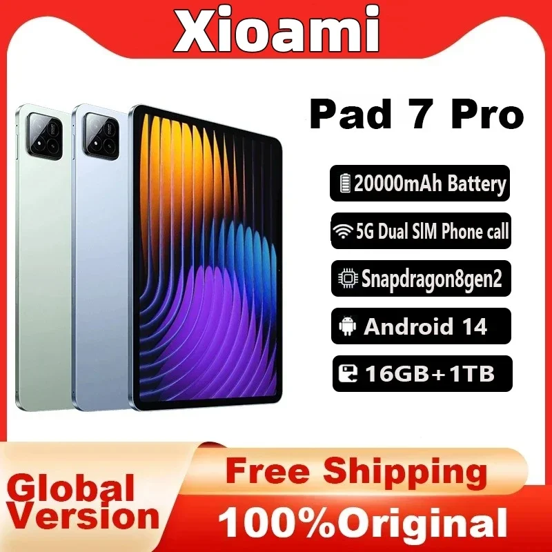 New Tab Xioaml Pad 7Pro 2025 Global Versionl Tablet Android14 20000mAh Snapdragon 8Gen2 5G WiFi GPS Dual SIM HD4K Mi Tablet PC
New Tab Xioaml Pad 7Pro 2025 Global Versionl Tablet Android14 20000mAh Snapdragon 8Gen2 5G WiFi GPS Dual SIM HD4K Mi Tablet PC
