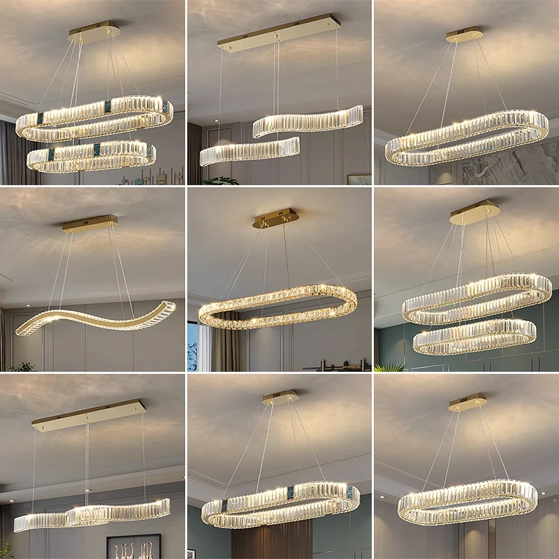 Post-modern Crystal Restaurant Pendant Lights Long Strip Light Luxury Minimalist Dining Room Chandelier Table Bar One-word Lamps
Post-modern Crystal Restaurant Pendant Lights Long Strip Light Luxury Minimalist Dining Room Chandelier Table Bar One-word Lamps