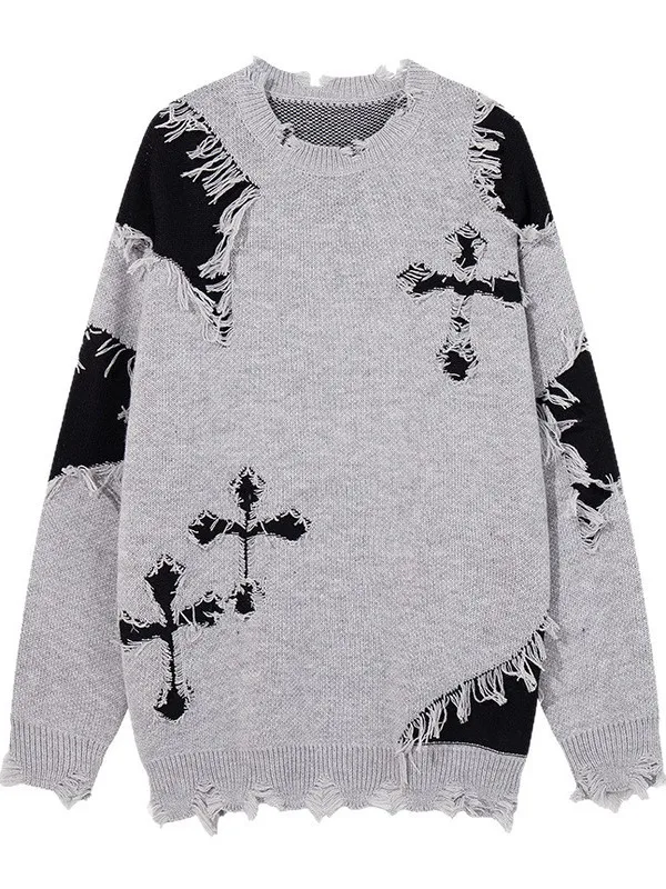 Мужской модный свободный свитер из трикотажа с круглым вырезом и разноцветными вставками в стиле кэжуал...
Мужской модный свободный свитер из трикотажа с круглым вырезом и разноцветными вставками в стиле кэжуал...