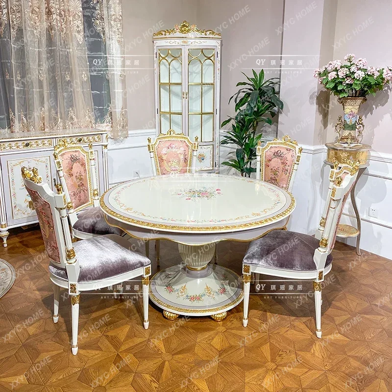 Hand-painted Round Dining Table And Chair Combination Monet Purple Round Table 1.3 Meters
Hand-painted Round Dining Table And Chair Combination Monet Purple Round Table 1.3 Meters