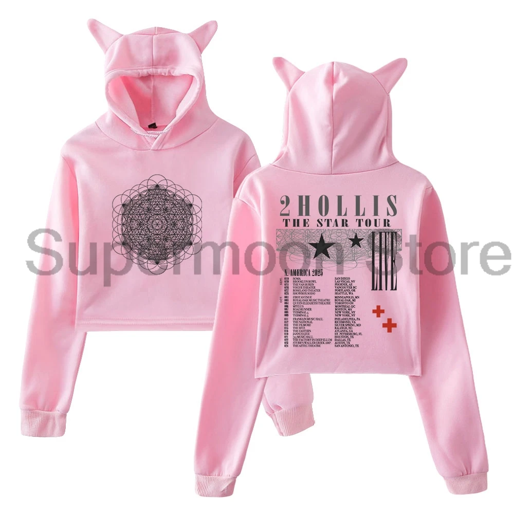 2hollis The Star Tour 2025 Hoodie Cat Ears Hooded Sweatshirts Long Sleeve Crop Top Women's Clothes
2hollis The Star Tour 2025 Hoodie Cat Ears Hooded Sweatshirts Long Sleeve Crop Top Women's Clothes