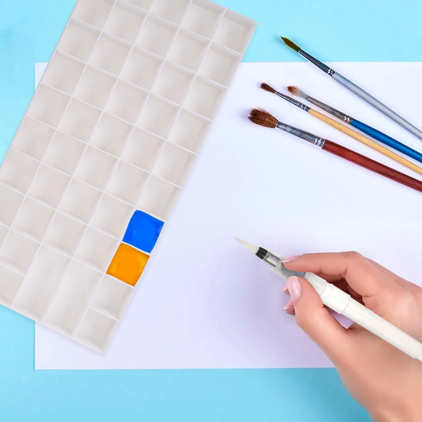 Коробка для акварельных красок с отделениями, контейнер для смешивания цветов для художников, студентов, детей, прочный держатель для пигментов
Коробка для акварельных красок с отделениями, контейнер для смешивания цветов для художников, студентов, детей, прочный держатель для пигментов