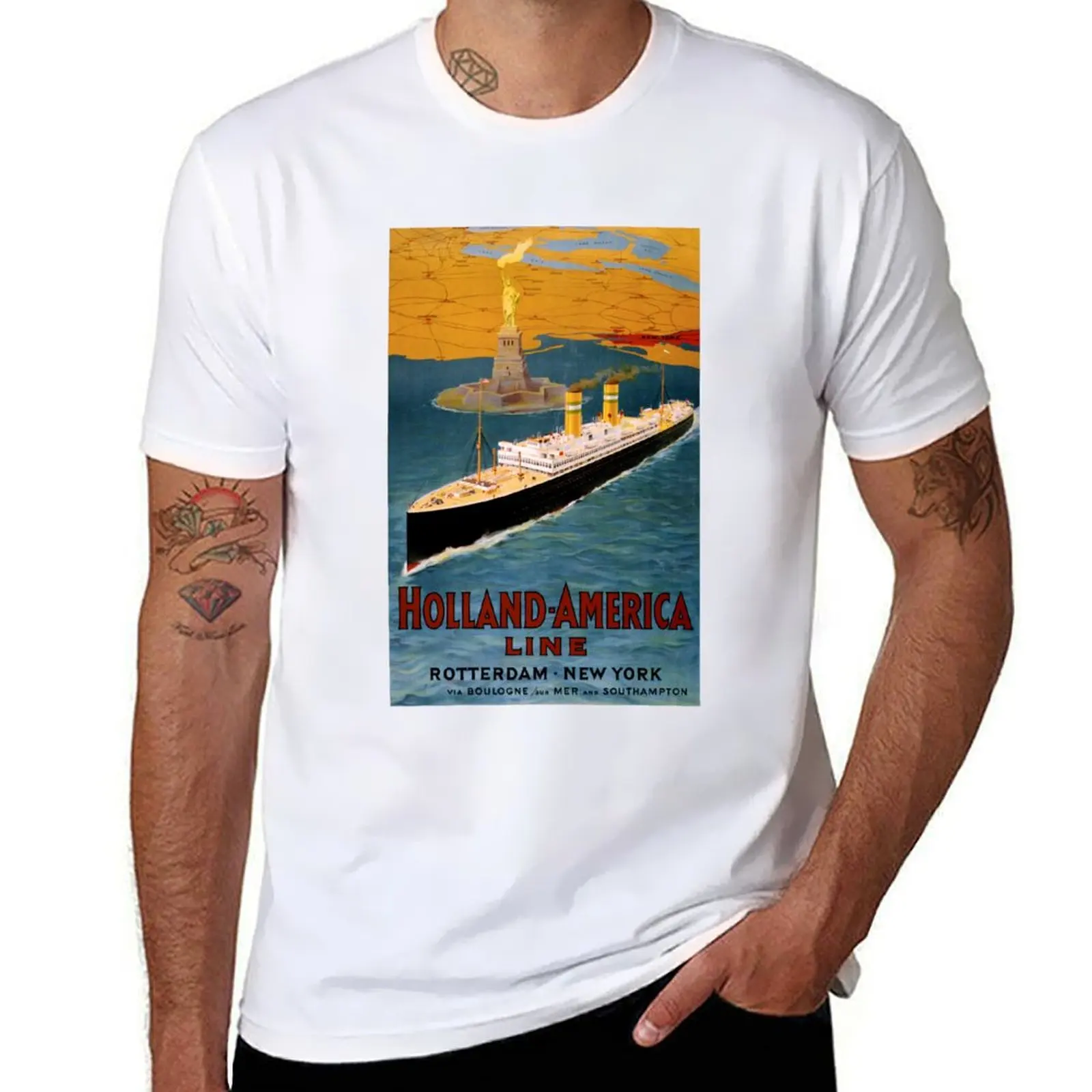 Holland America Line Vintage Poster T-Shirt Casual Loose Fit Short Sleeve T-Shirt
Holland America Line Vintage Poster T-Shirt Casual Loose Fit Short Sleeve T-Shirt