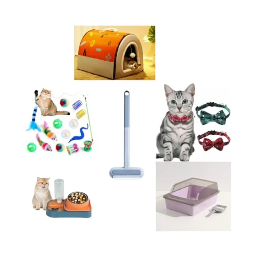 Kitten Cat Starter Kits 18 PCS Starter Package for Home Use Plastic and Fabric Gray and Beige All-in-One Time-Saving Solution w
Kitten Cat Starter Kits 18 PCS Starter Package for Home Use Plastic and Fabric Gray and Beige All-in-One Time-Saving Solution w
