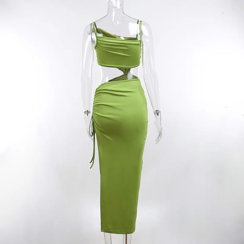 2025 European and American Spring New Style Sexy Wrinkle, Shrink Fold, Slant Shoulder, Hollow Irregular Top and Bottom Dress
2025 European and American Spring New Style Sexy Wrinkle, Shrink Fold, Slant Shoulder, Hollow Irregular Top and Bottom Dress