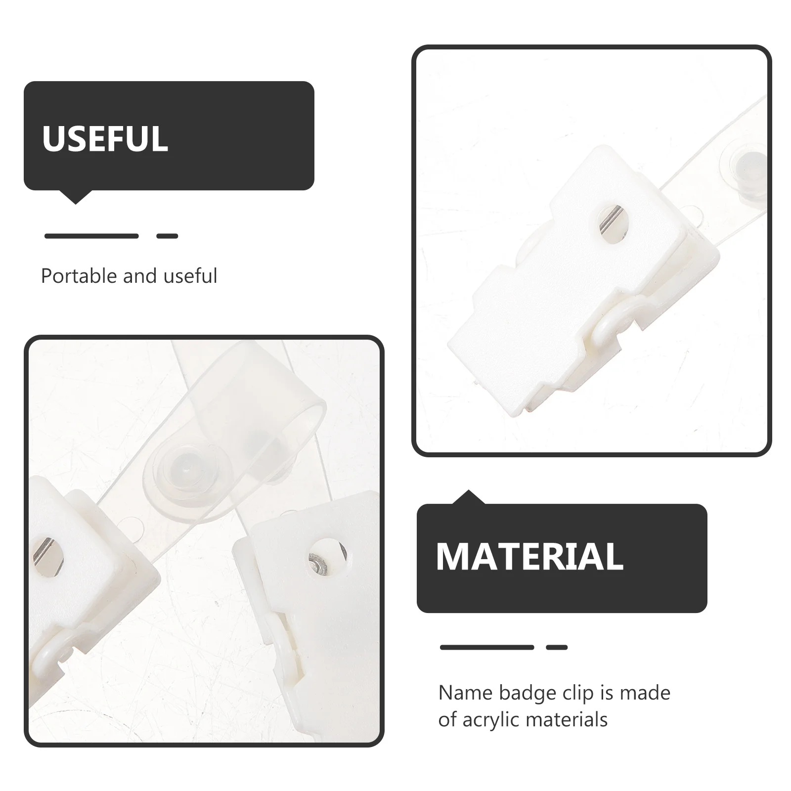 20Pcs Id Badge Clips Plastic Badge Clips for Work Name Tag Holder Lightweight Portable Design Name Tag Clip
20Pcs Id Badge Clips Plastic Badge Clips for Work Name Tag Holder Lightweight Portable Design Name Tag Clip