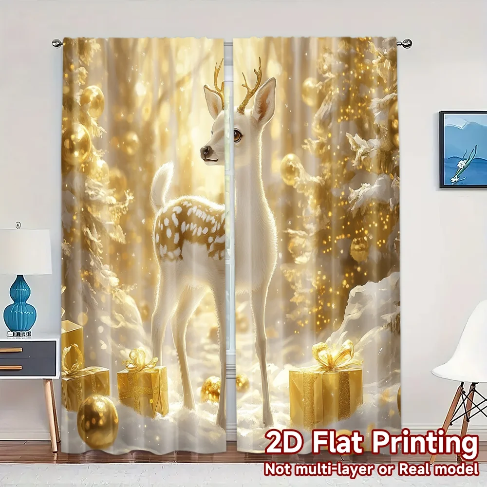 2pcs,Curtains Cute Deer Christmas Gift (2) Chic Light Filtering Curtains Machine Washable Fabric Curtains Decorations For Home
2pcs,Curtains Cute Deer Christmas Gift (2) Chic Light Filtering Curtains Machine Washable Fabric Curtains Decorations For Home