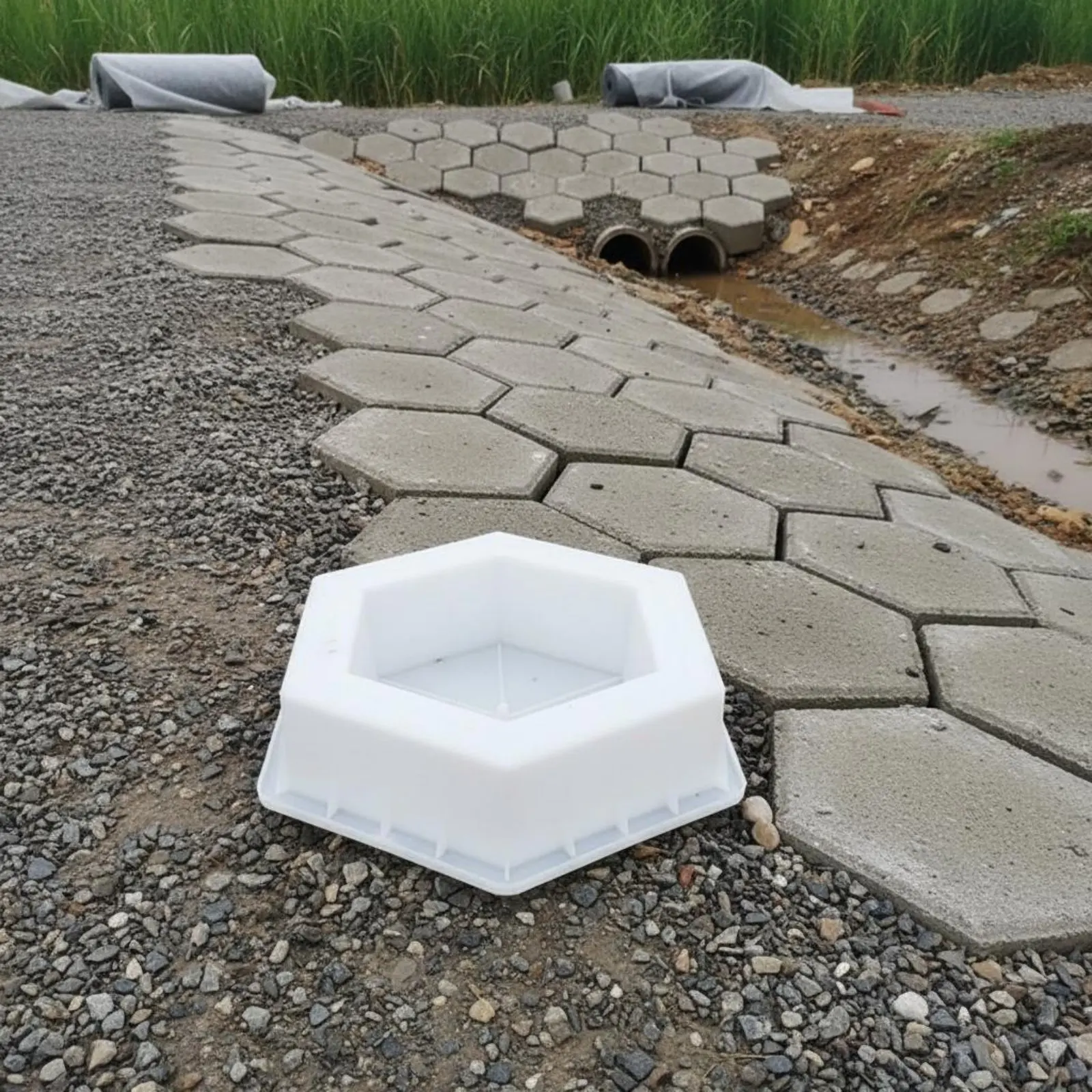 Plastic Slope Protection Block Form Lightweight Hollow Hexagon Form Concrete Form Easy to Use Construction Tool for Gardening
Plastic Slope Protection Block Form Lightweight Hollow Hexagon Form Concrete Form Easy to Use Construction Tool for Gardening