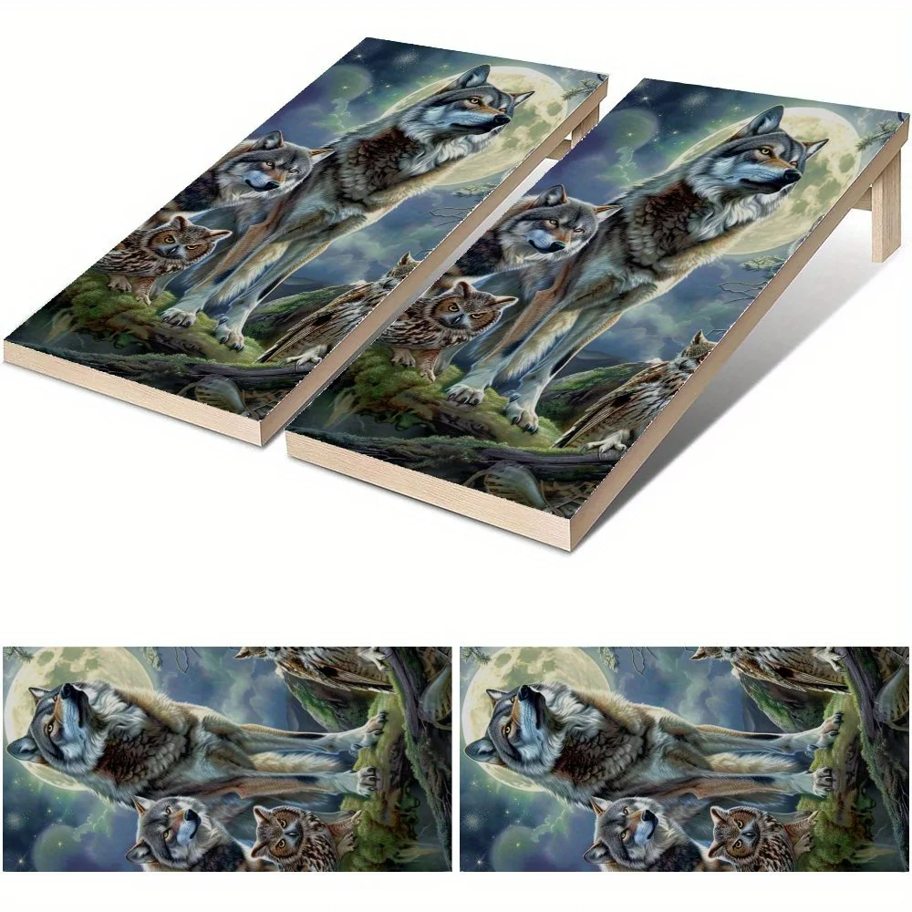 Водонепроницаемая виниловая доска Cornhole «Таинственный лесной волк и сова», дизайн настольной игры из ПВХ для занятий спортом и отдыха
Водонепроницаемая виниловая доска Cornhole «Таинственный лесной волк и сова», дизайн настольной игры из ПВХ для занятий спортом и отдыха