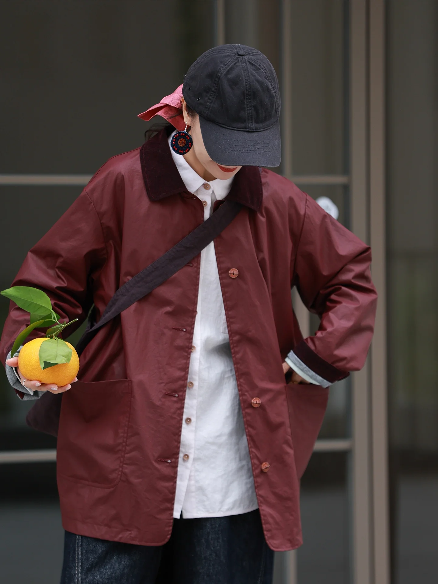 Retro Splicing Lapel Cotton Spring Jaet Loose Women's Outerwear Pure Cotton Light Waxing Proc Straight Tube pe Coat
Retro Splicing Lapel Cotton Spring Jaet Loose Women's Outerwear Pure Cotton Light Waxing Proc Straight Tube pe Coat