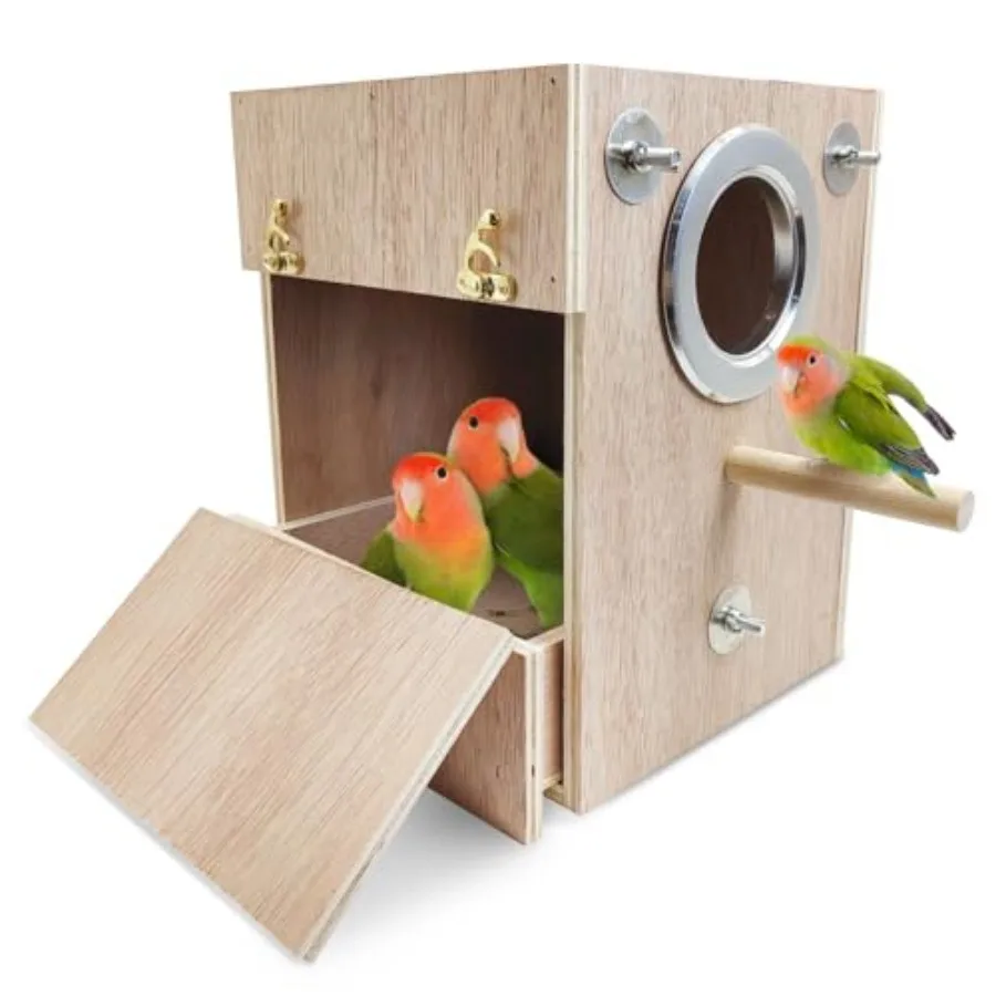 Bird Wood Breeding Box Lovebirds Nesting Station House Aviary Cage Clear View Window for Parakeet Cockatiel Peony Finch Conure
Bird Wood Breeding Box Lovebirds Nesting Station House Aviary Cage Clear View Window for Parakeet Cockatiel Peony Finch Conure