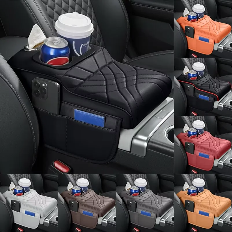 High-Low Style Car Armrest Box Cushion-an Armrest Cover with 2 Side Pockets,2 Cup Holde and 1 Tissue Box.Suitable for most car
High-Low Style Car Armrest Box Cushion-an Armrest Cover with 2 Side Pockets,2 Cup Holde and 1 Tissue Box.Suitable for most car