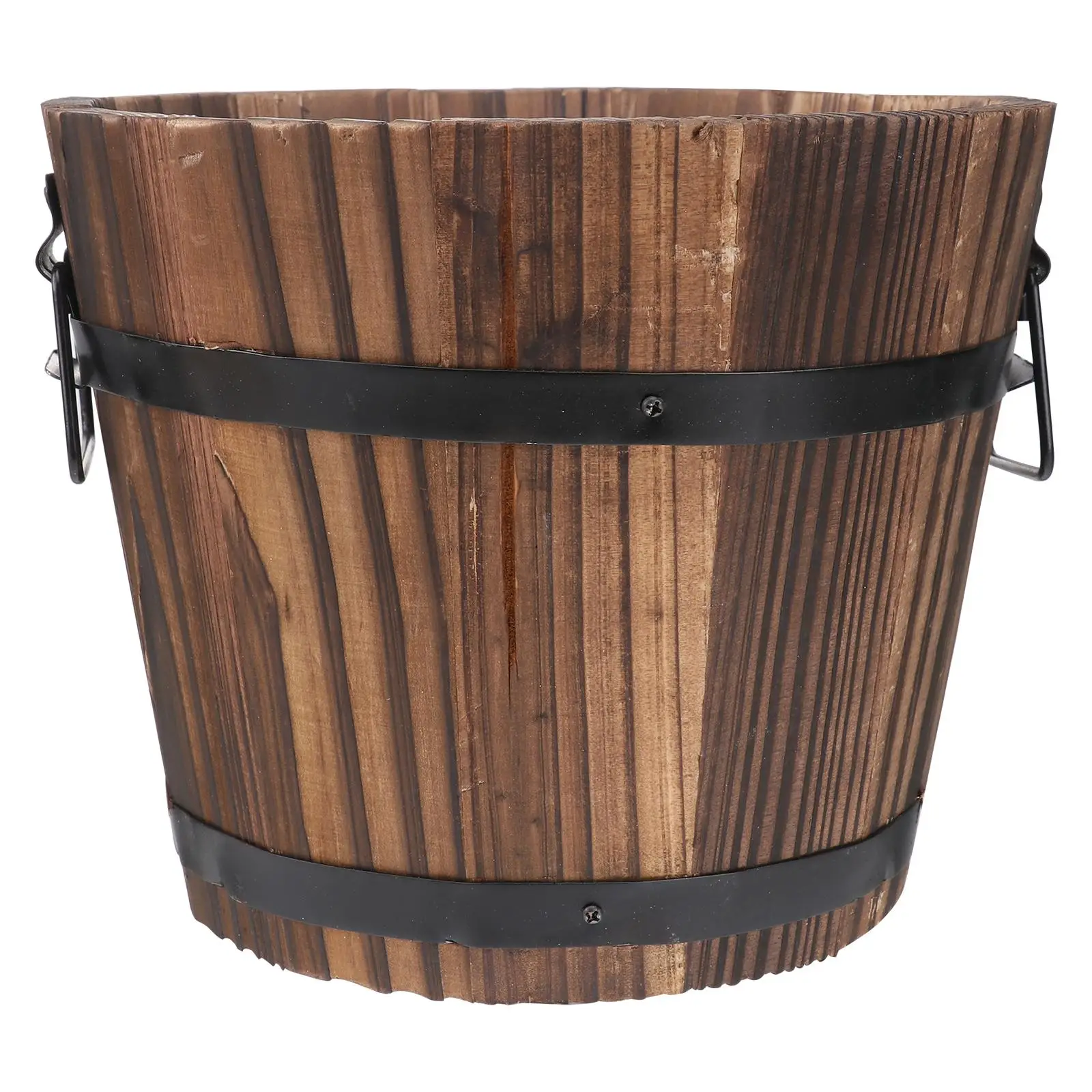 Wooden Round Barrel Eco Friendly Flower Pot Retro Style Home Decor Brown Planter Garden Plant Container Biodegradable
Wooden Round Barrel Eco Friendly Flower Pot Retro Style Home Decor Brown Planter Garden Plant Container Biodegradable