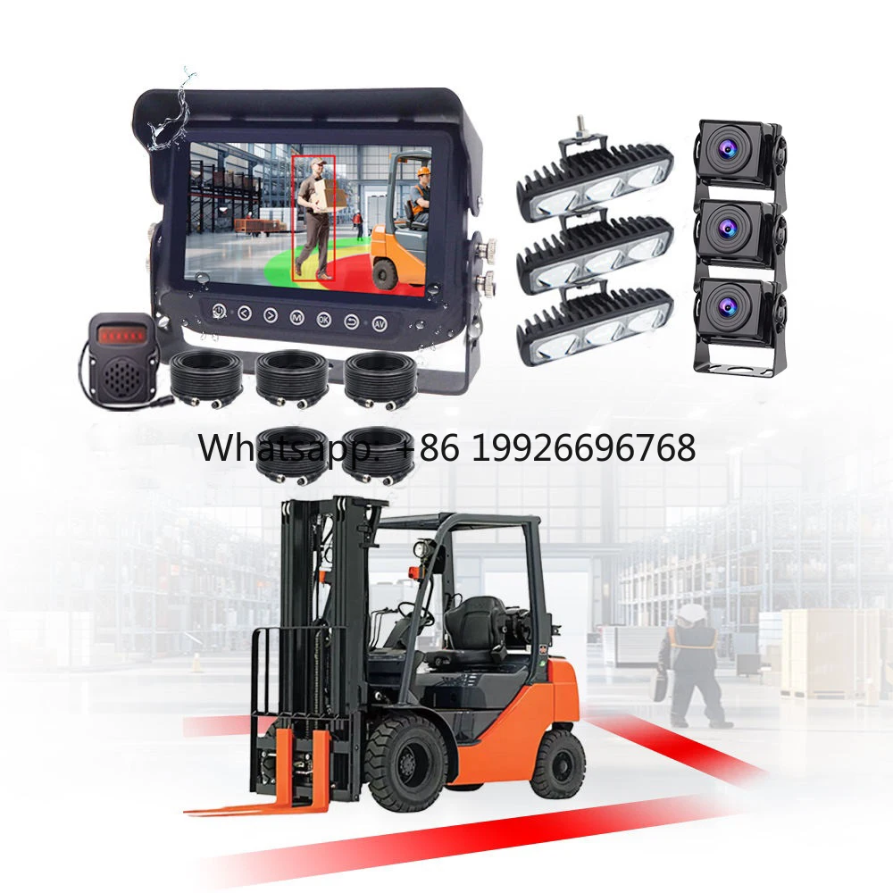 4CH BSD Forklift Camera System AI Pedestrian Detection Electronic Fence Buzzer Reverse Aid Collision Prevention IP68 Waterproof
4CH BSD Forklift Camera System AI Pedestrian Detection Electronic Fence Buzzer Reverse Aid Collision Prevention IP68 Waterproof