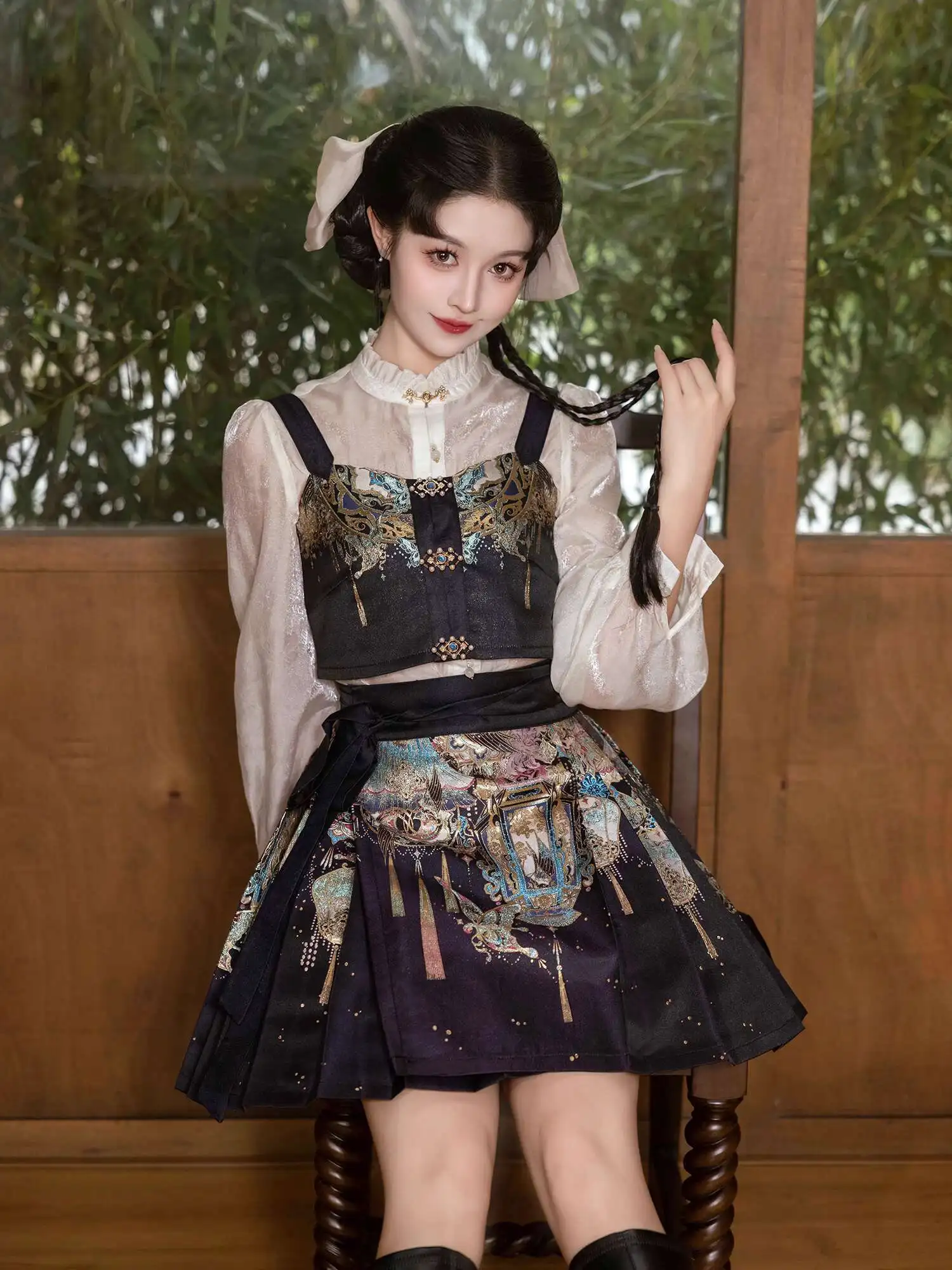 New Chinese Style National Style Han Elements Horse-face Skirt Suit Weaving Gold Brocade Suspenders Shirt Cos Cosplay
New Chinese Style National Style Han Elements Horse-face Skirt Suit Weaving Gold Brocade Suspenders Shirt Cos Cosplay
