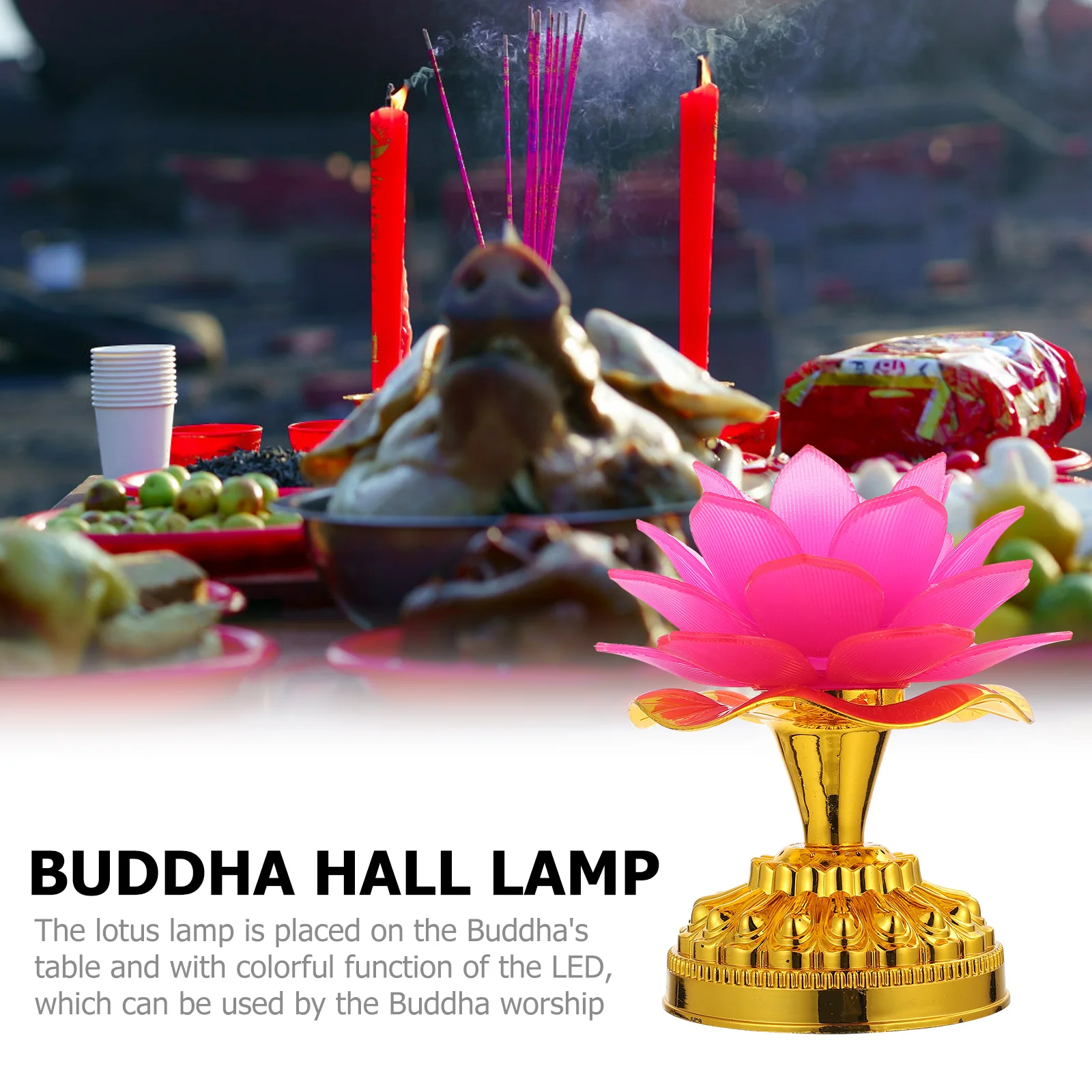 1Pcs Lotus Lamp LED Color Changing Buddha Hall Light Ornament Home Decoration Desktop Lamp Light Ornament Home Decoration
1Pcs Lotus Lamp LED Color Changing Buddha Hall Light Ornament Home Decoration Desktop Lamp Light Ornament Home Decoration