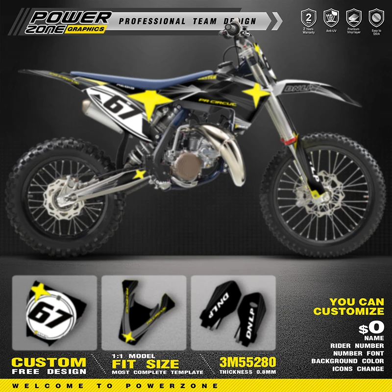 PowerZone Custom Team Graphics Backgrounds Decal Stickers Kit For Husqvarna TC85 2023 2022 2021 2020 2019 2018 02
PowerZone Custom Team Graphics Backgrounds Decal Stickers Kit For Husqvarna TC85 2023 2022 2021 2020 2019 2018 02