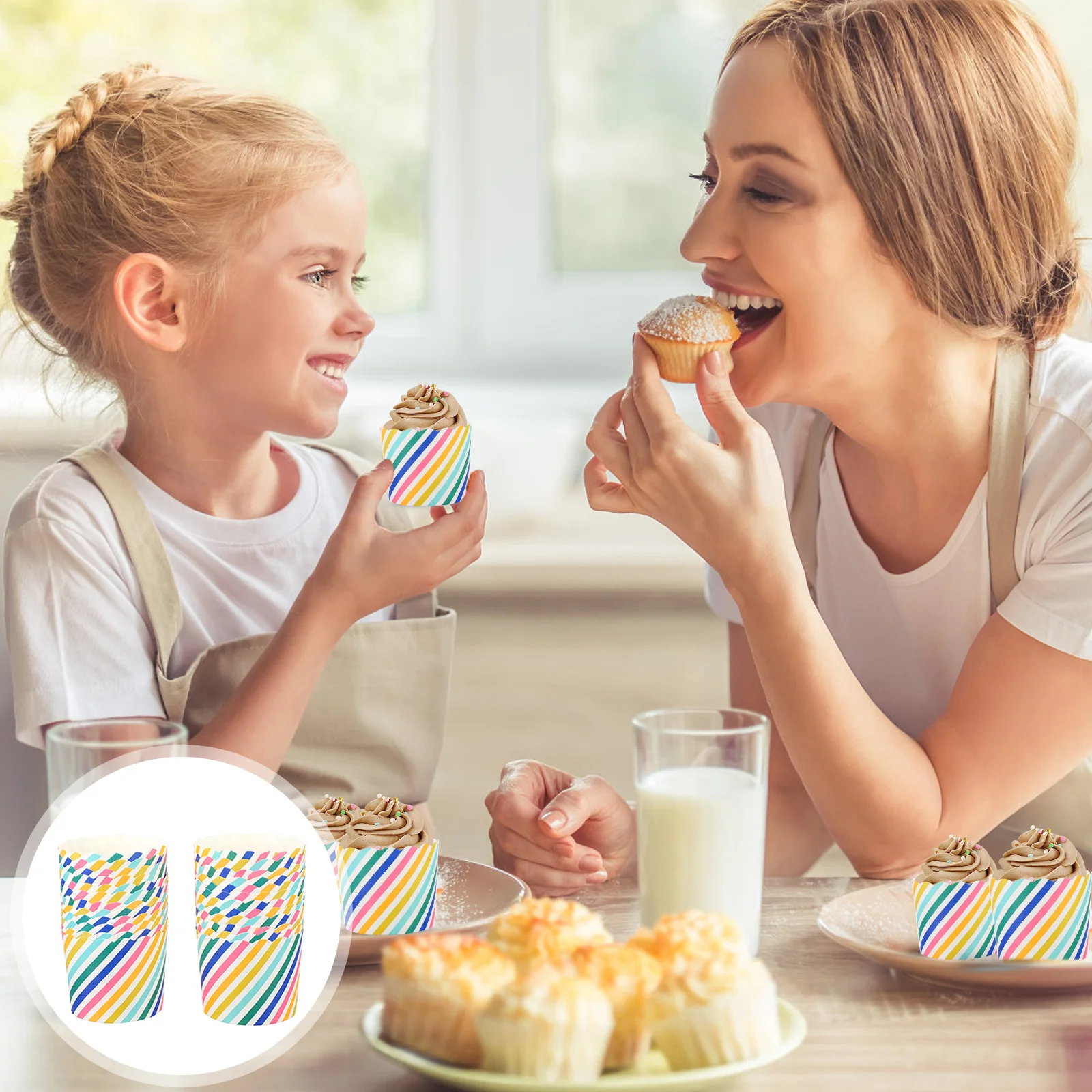 48Pcs Paper Cupcake Liners Striped Baking Cups Disposable Muffin Holders for Bakery Pastry Heat Even Baking Cupcake Liners
48Pcs Paper Cupcake Liners Striped Baking Cups Disposable Muffin Holders for Bakery Pastry Heat Even Baking Cupcake Liners