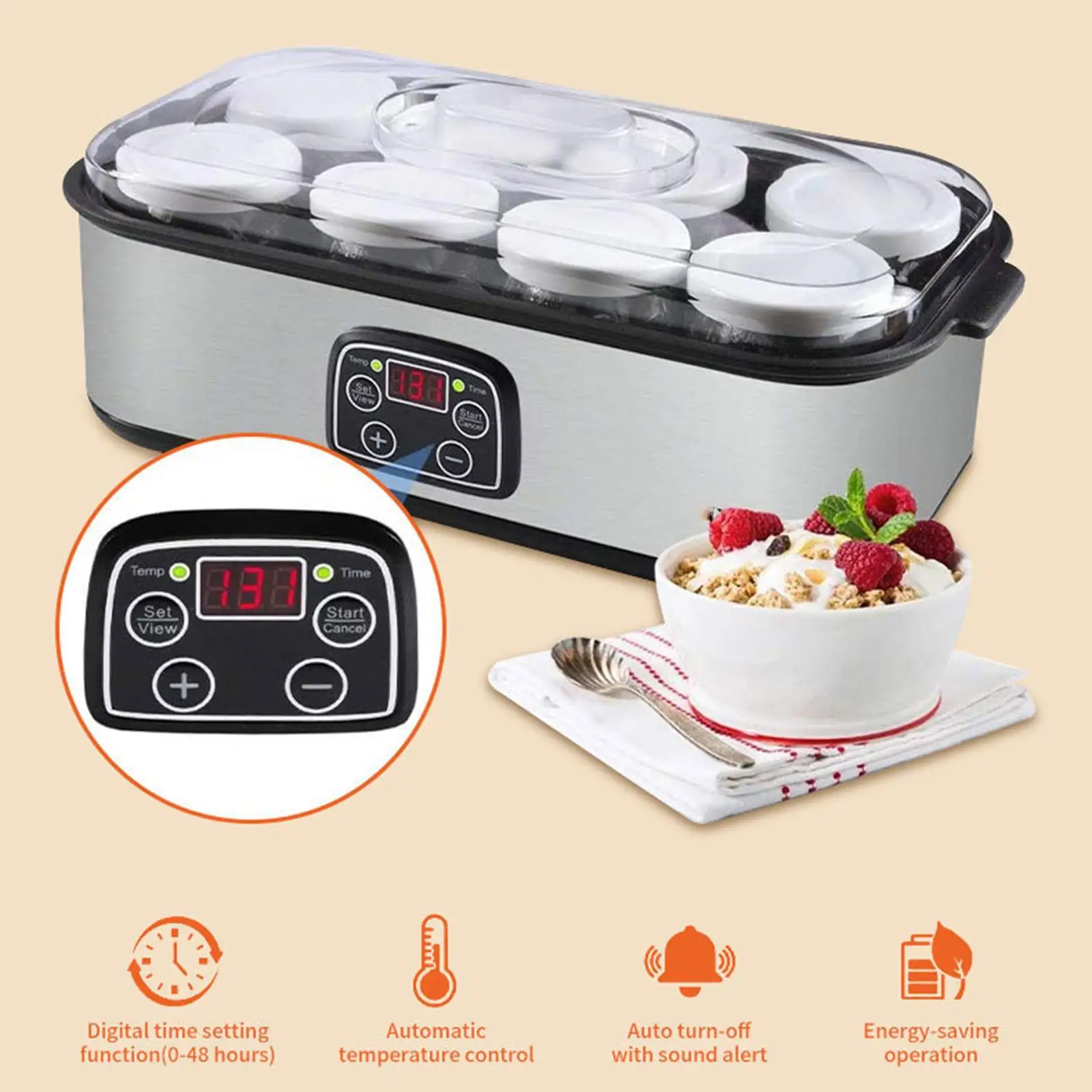 Yogurt Maker Smoothie and Machine Homemade Yogurt Treats Professional Multifunctional Low Noise DIY Ice Cream Pudding Maker 1.4L
Yogurt Maker Smoothie and Machine Homemade Yogurt Treats Professional Multifunctional Low Noise DIY Ice Cream Pudding Maker 1.4L