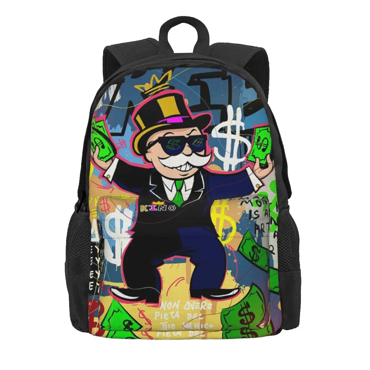 Monopoly Man Holding Money - Pop Art Backpack Daypack Large Capacity Kids BookBag School Bag Shoulder Bags for Men Women
Monopoly Man Holding Money - Pop Art Backpack Daypack Large Capacity Kids BookBag School Bag Shoulder Bags for Men Women
