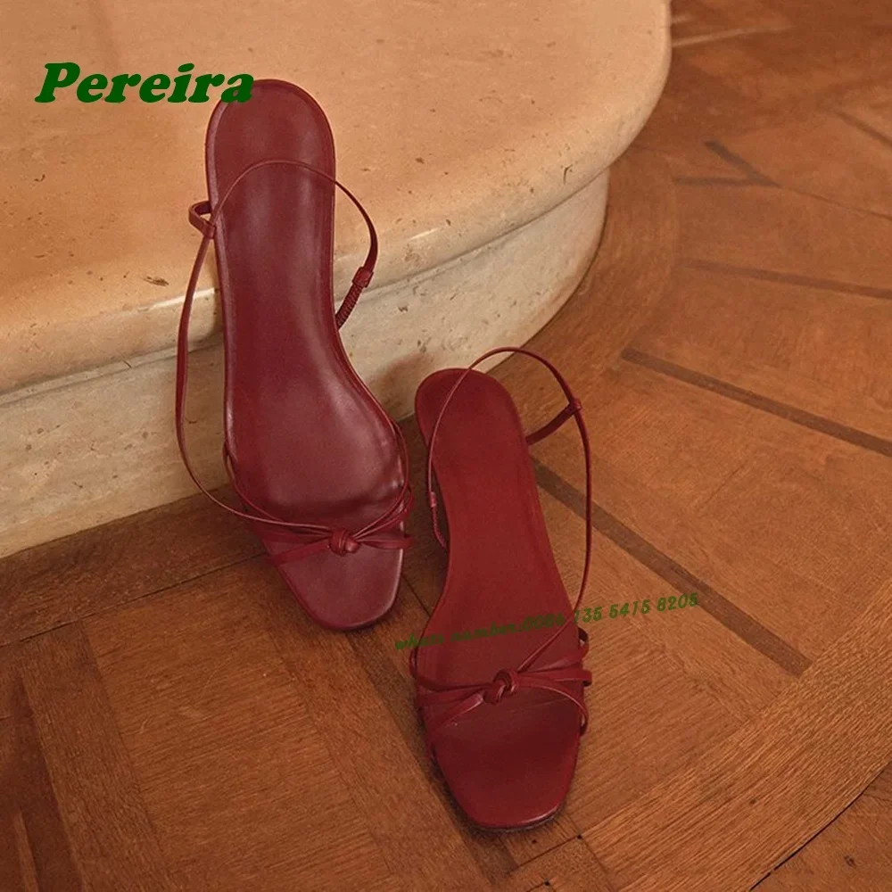 Burgundy Slingback Kitten Heels Sandals Square Toe Butterfly-Knot Women's Sandals 2026 New Summer Solid Leather Luxury Shoes
Burgundy Slingback Kitten Heels Sandals Square Toe Butterfly-Knot Women's Sandals 2026 New Summer Solid Leather Luxury Shoes