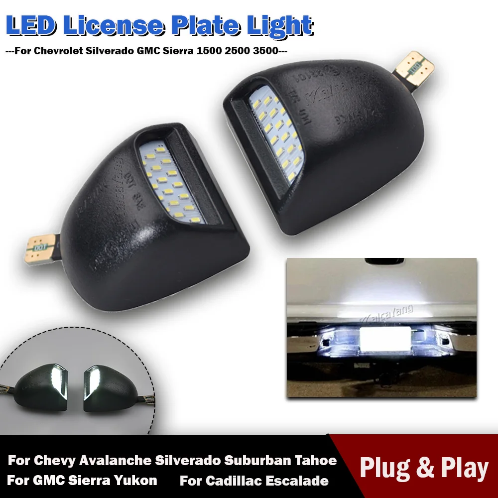 2X For Chevrolet Silverado 1500 2500 3500 Avalanche GMC Sierra Suburban Tahoe Cadillac Escalade LED Number License Plate Lights
2X For Chevrolet Silverado 1500 2500 3500 Avalanche GMC Sierra Suburban Tahoe Cadillac Escalade LED Number License Plate Lights