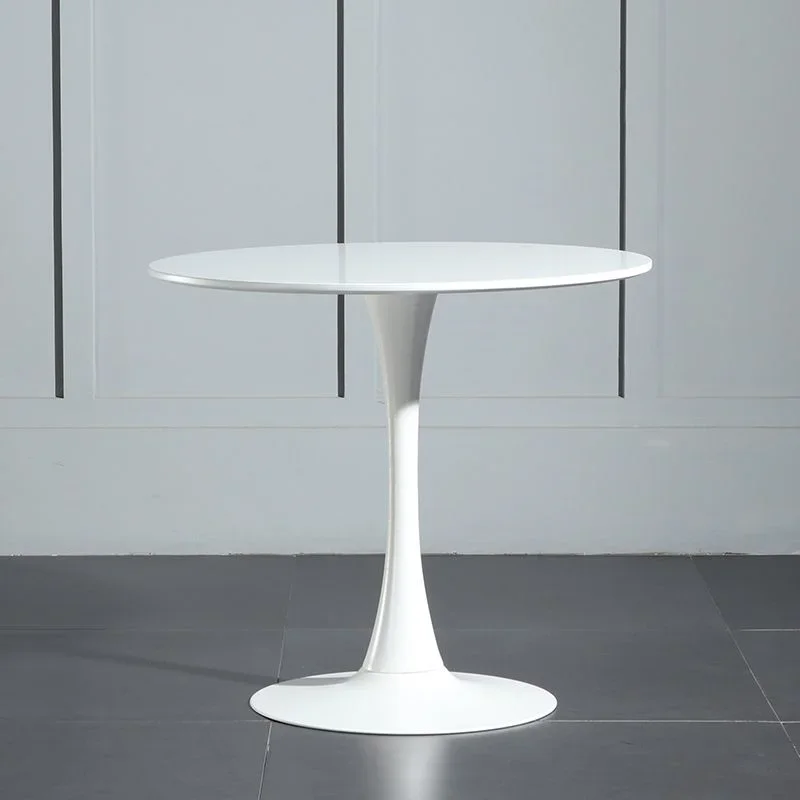 A Tulip Base Nordic Luxury White Restaurant Furniture Table Wood Round Metal Base Dining Table
A Tulip Base Nordic Luxury White Restaurant Furniture Table Wood Round Metal Base Dining Table
