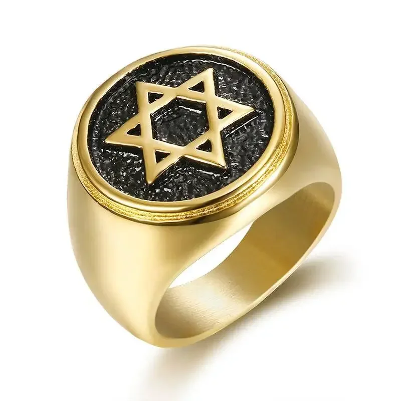 2025 Fashion Simple Personality Trendy Vintage Six-star Titanium Steel Men‘s Ring Jewelry Isarel Flag Star
2025 Fashion Simple Personality Trendy Vintage Six-star Titanium Steel Men‘s Ring Jewelry Isarel Flag Star